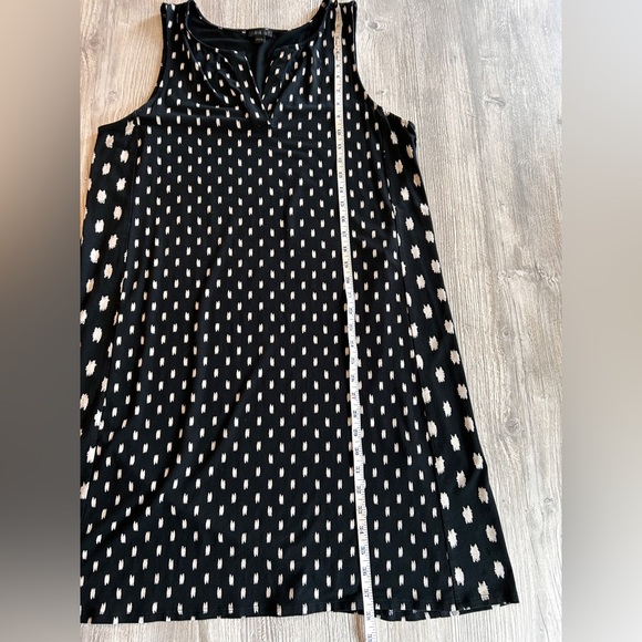 J. Jill Wearever Collection A Line Black & White Print Sleeveless Dress Sz Large - Picture 11 of 12